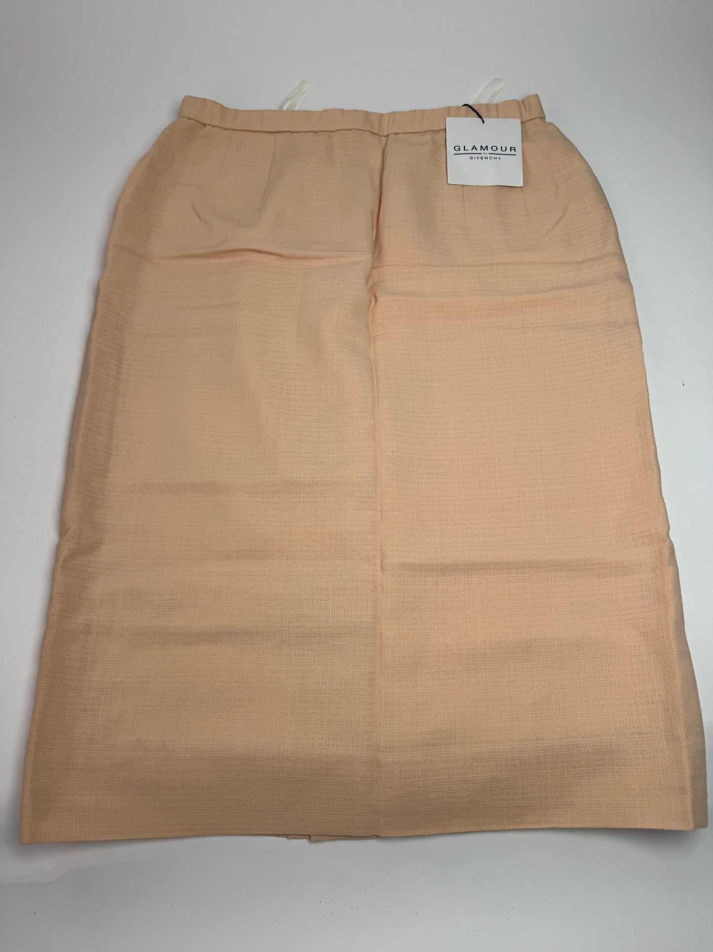 Vintage Givenchy Linen Skirt Beige Rose L/XL