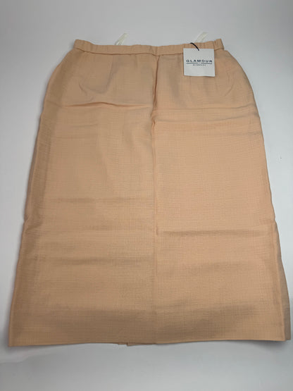 Vintage Givenchy Linen Skirt Beige Rose L/XL