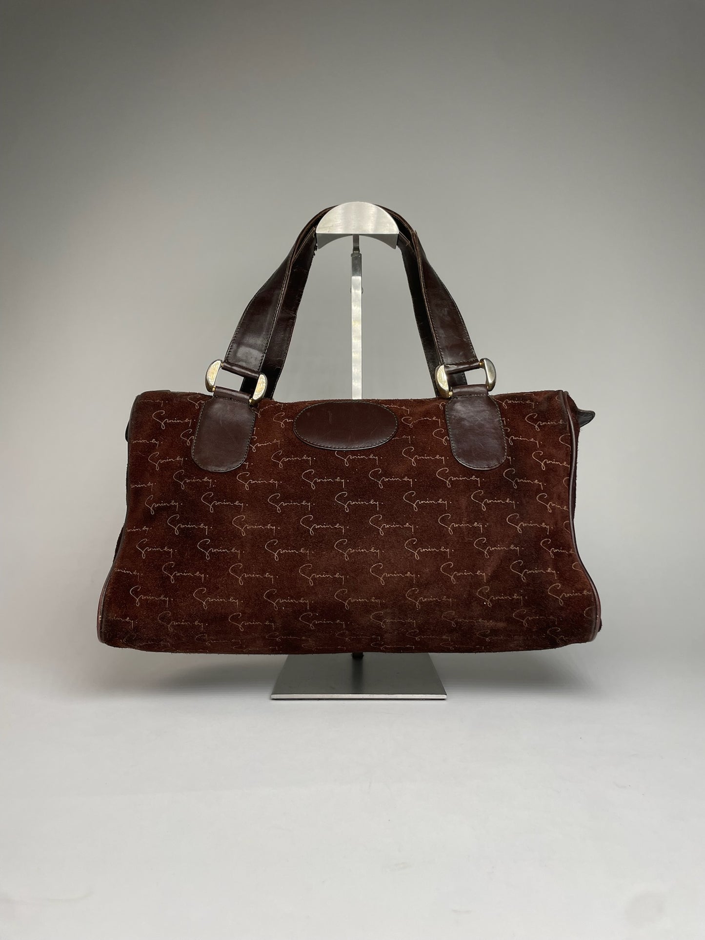 Vintage Givenchy Suede Monogram Handbag Brown