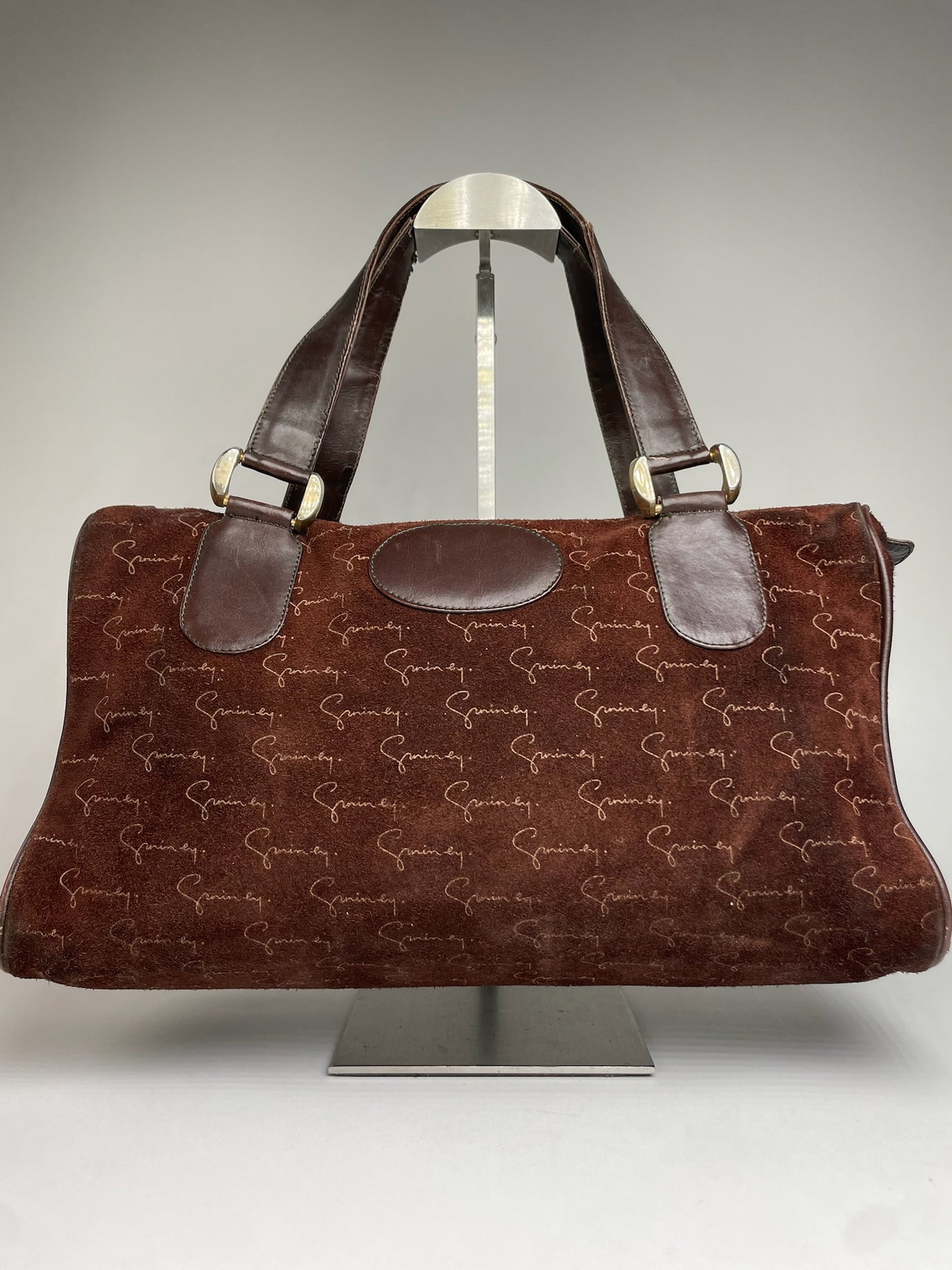 Vintage Givenchy Suede Monogram Handbag Brown