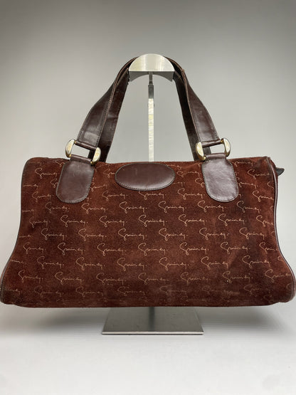 Vintage Givenchy Suede Monogram Handbag Brown