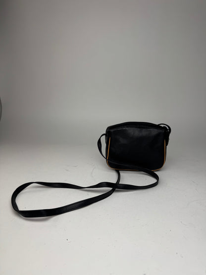 Vintage Courreges Leather Crossbody Bag black