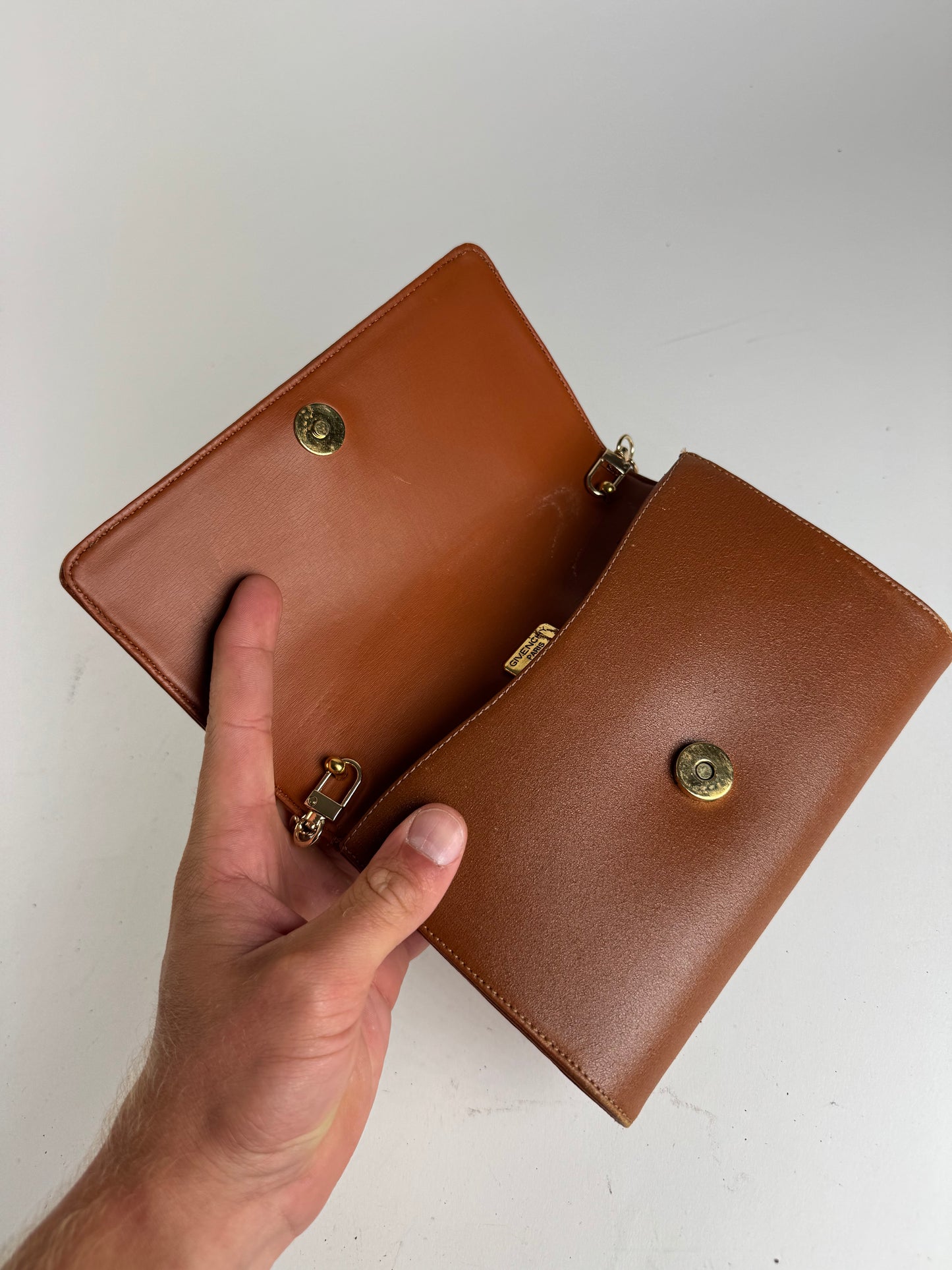 Sac vintage Givenchy 4G en cuir marron