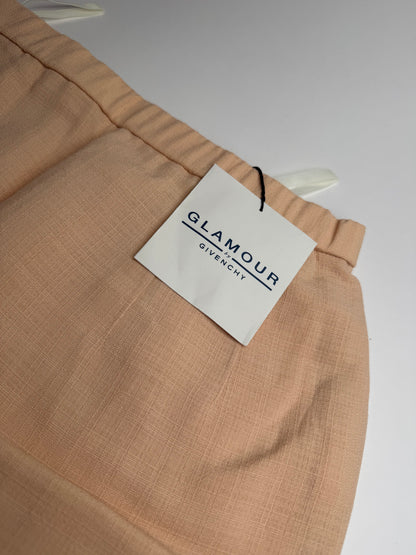 Vintage Givenchy Linen Skirt Beige Rose L/XL