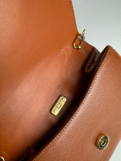 Sac vintage Givenchy 4G en cuir marron