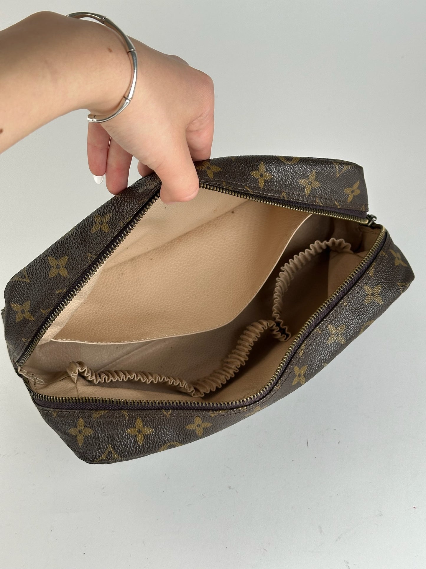 Vintage Louis Vuitton Monogram Leather Clutch Brown