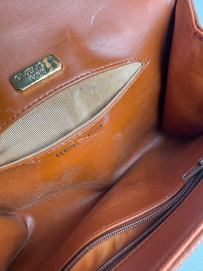 Sac vintage Givenchy 4G en cuir marron