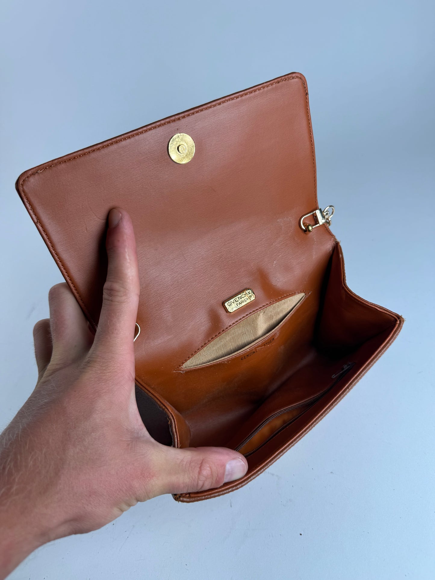 Sac vintage Givenchy 4G en cuir marron