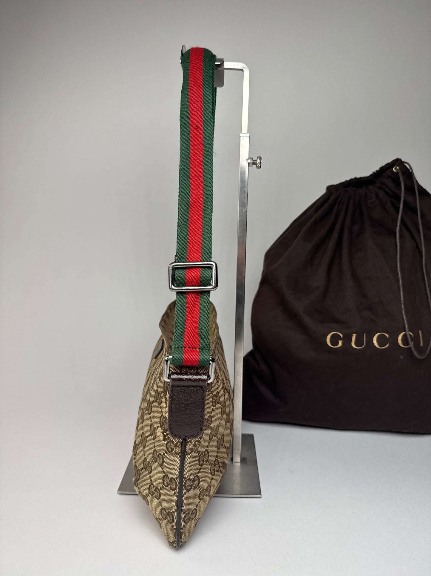 Vintage Gucci Multiway Monogram Bag Beige Brown