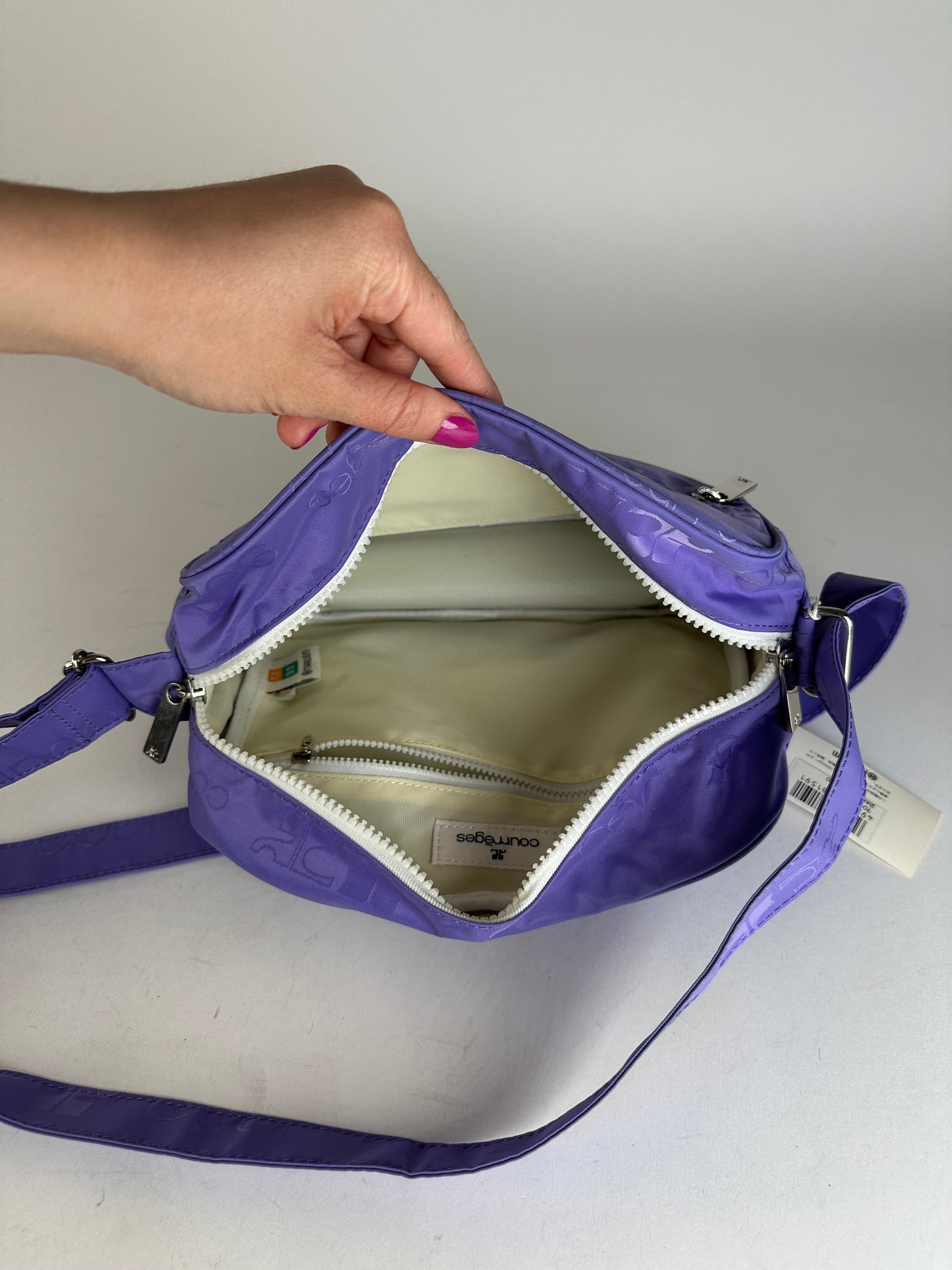Vintage Courreges Multiway Monogram Polyester Bag Purple New With Tag