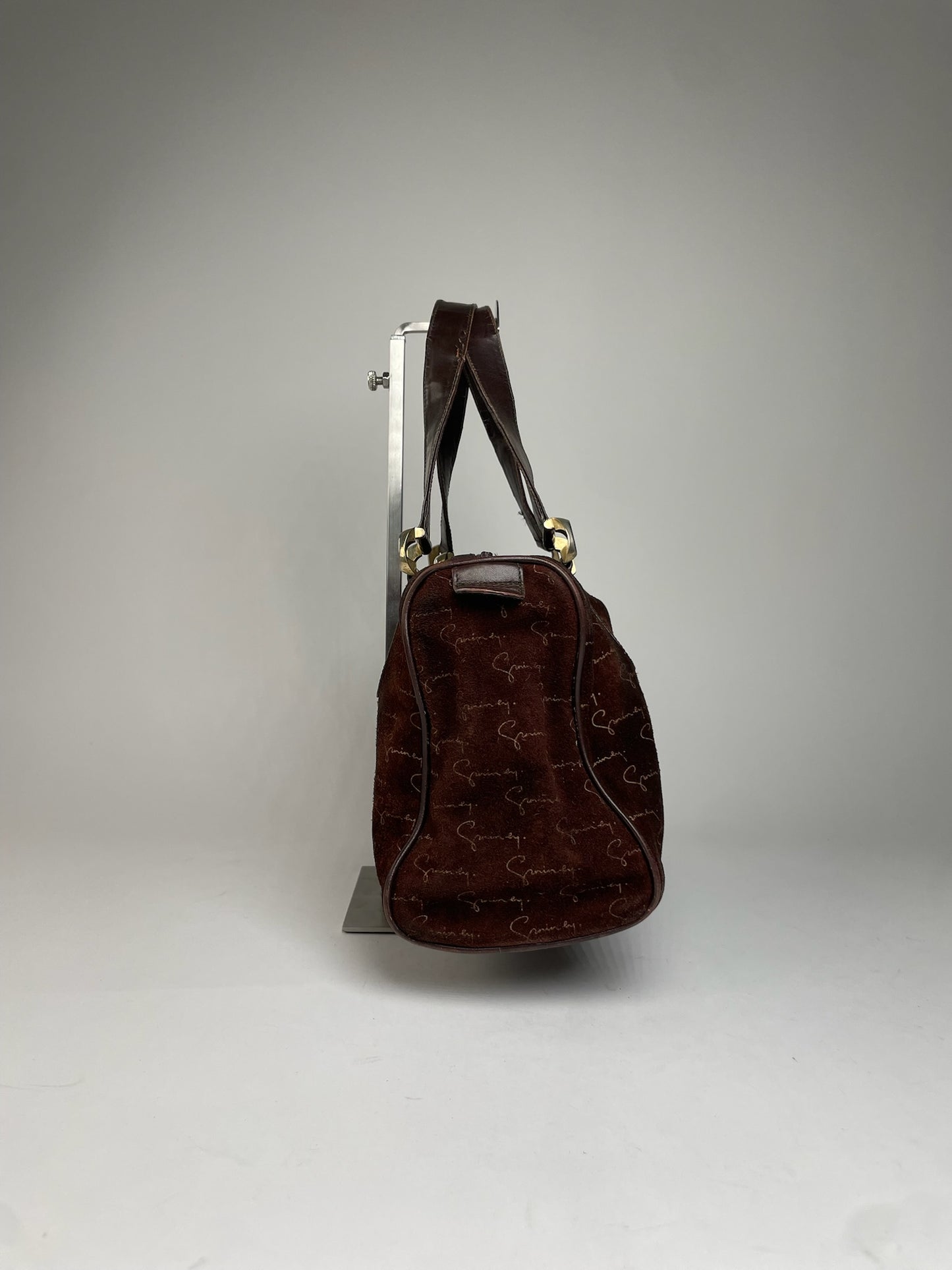 Vintage Givenchy Suede Monogram Handbag Brown