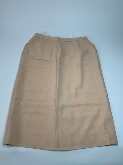 Vintage Givenchy Linen Skirt Beige Rose L/XL