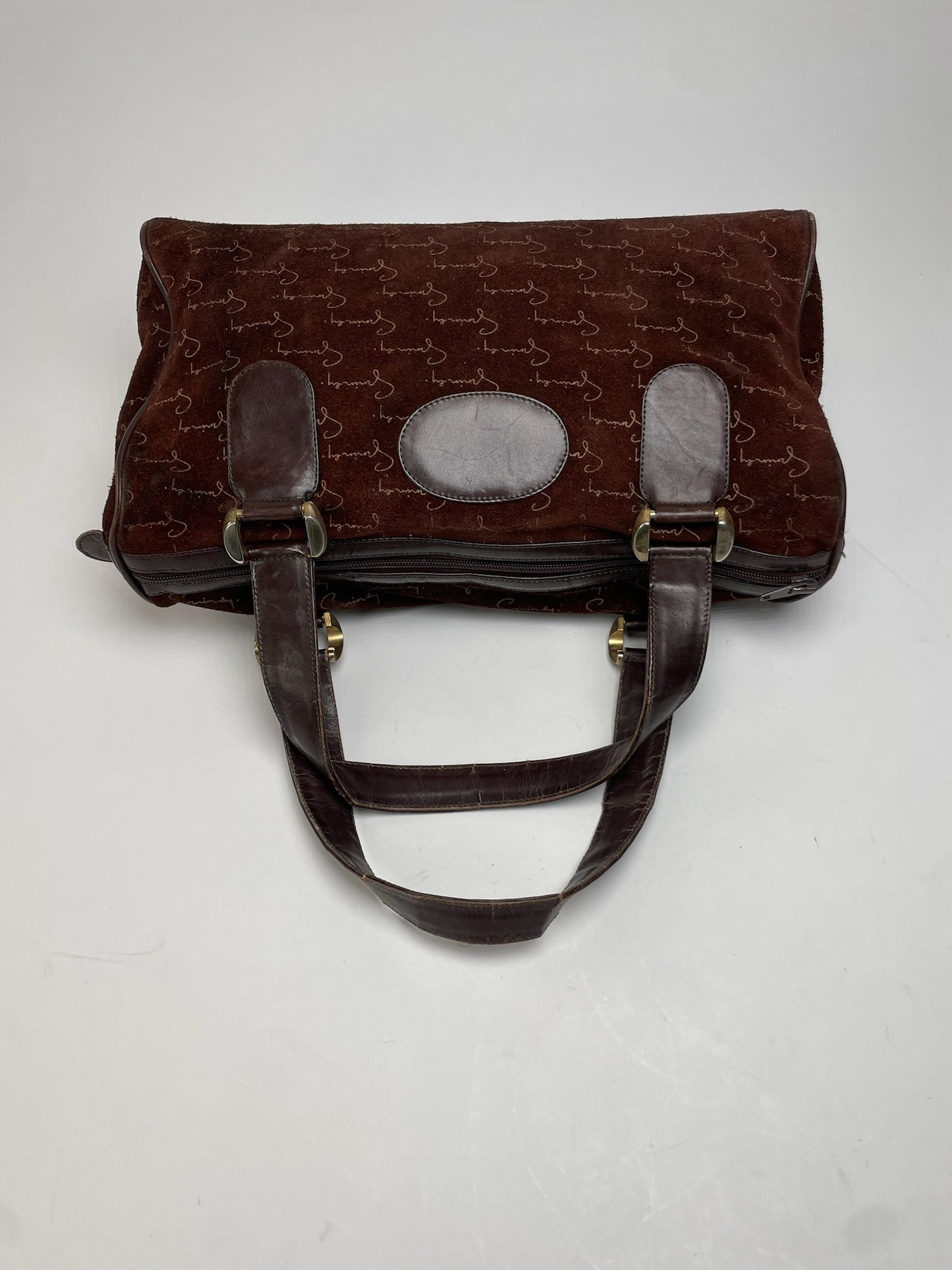 Vintage Givenchy Suede Monogram Handbag Brown