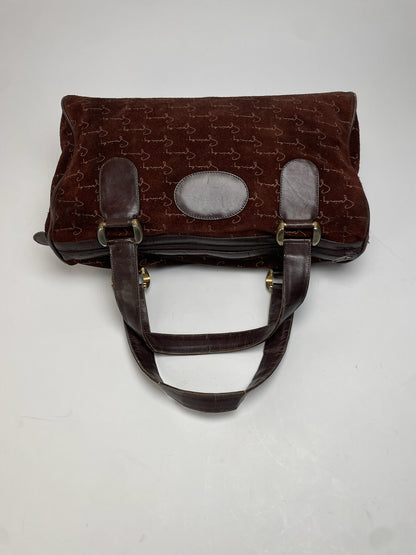 Vintage Givenchy Suede Monogram Handbag Brown