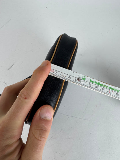 Vintage Courreges Leather Crossbody Bag black