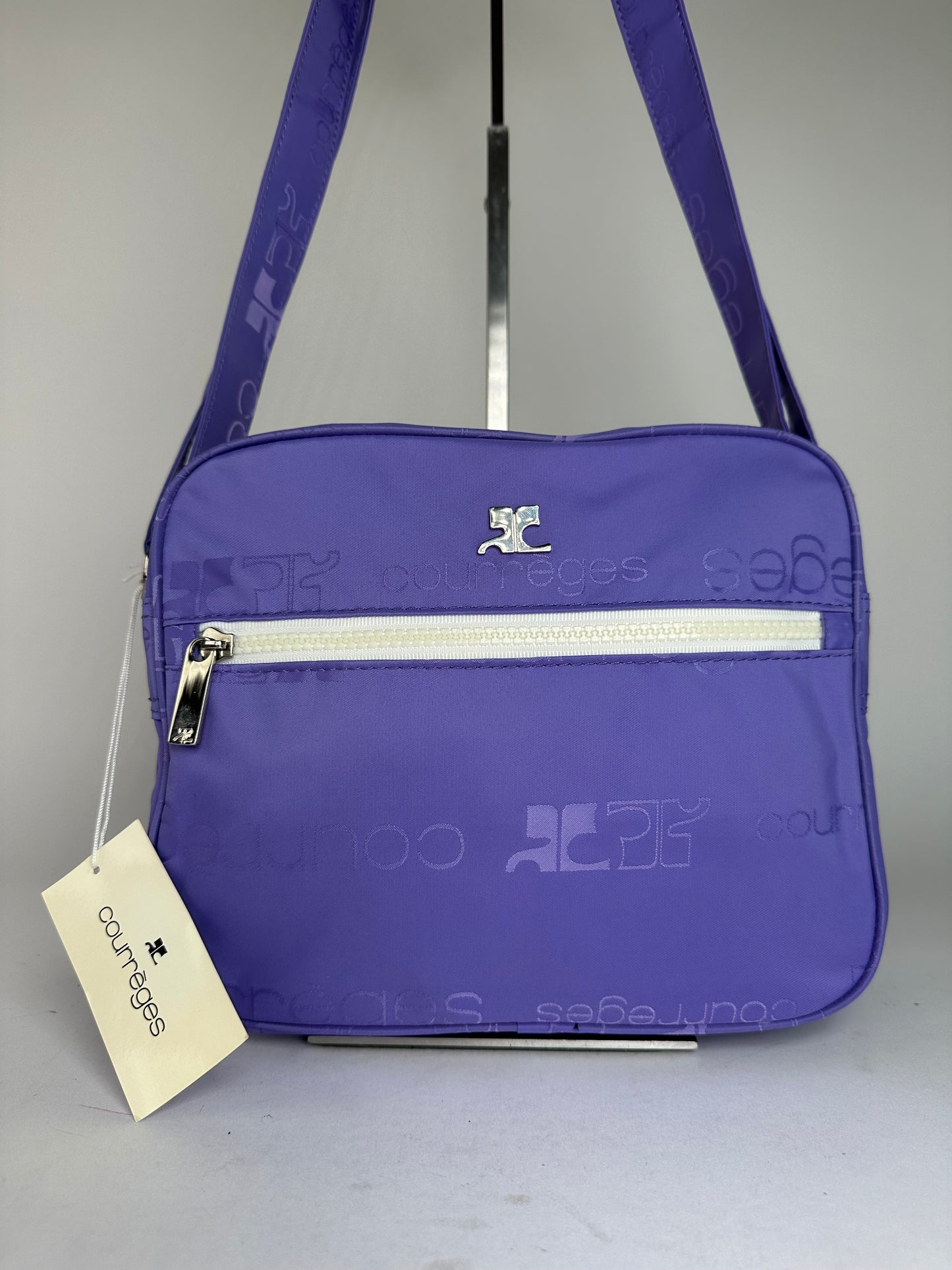 Vintage Courreges Multiway Monogram Polyester Bag Purple New With Tag