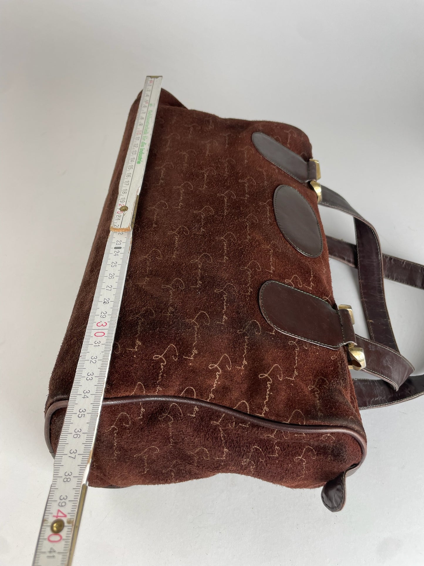Vintage Givenchy Suede Monogram Handbag Brown