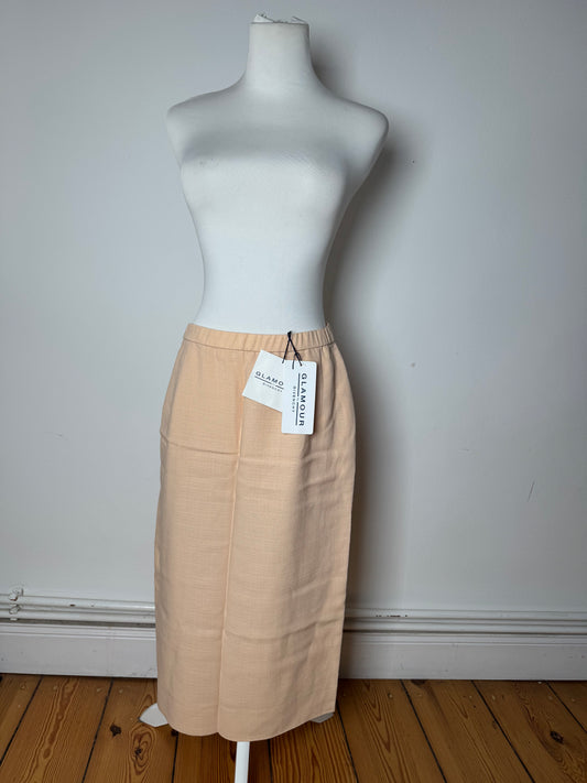 Vintage Givenchy Linen Skirt Beige Rose L/XL