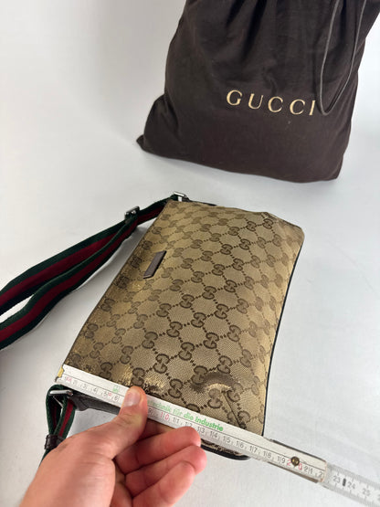 Vintage Gucci Multiway Monogram Bag Beige Brown