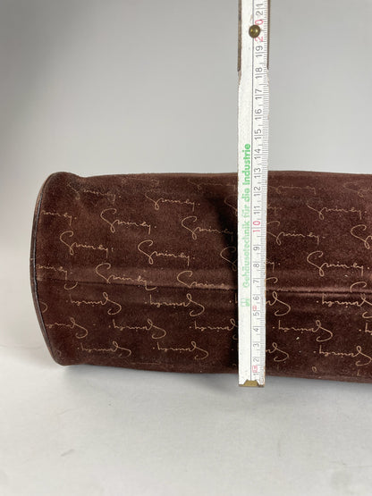 Vintage Givenchy Suede Monogram Handbag Brown
