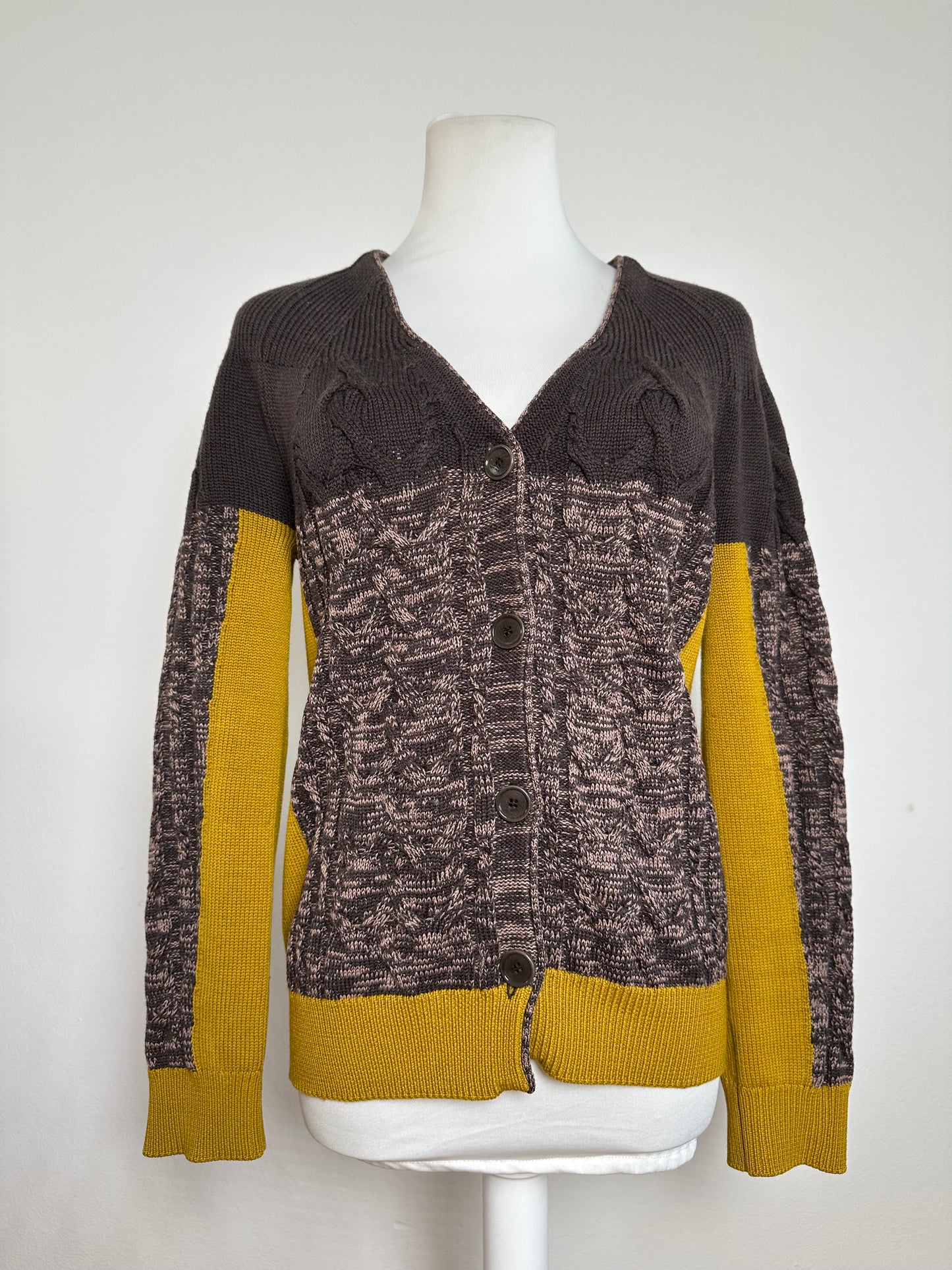 Vintage Etro Cardigan Brown Yellow M