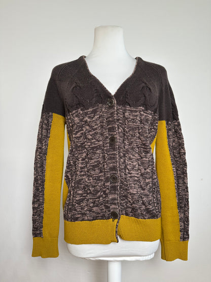 Vintage Etro Cardigan Brown Yellow M