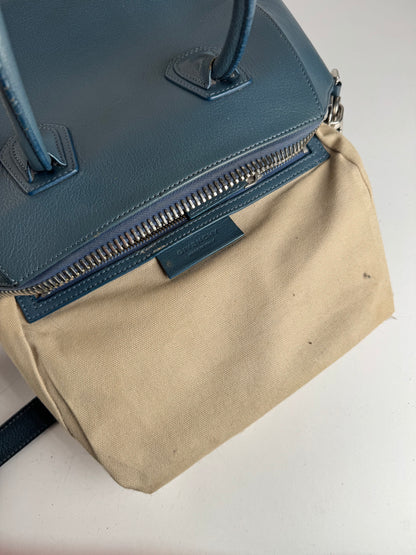 Sac vintage en cuir Givenchy Antigona bleu