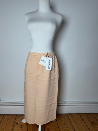 Vintage Givenchy Linen Skirt Beige Rose L/XL