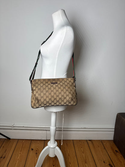 Vintage Gucci Multiway Monogram Bag Beige Brown