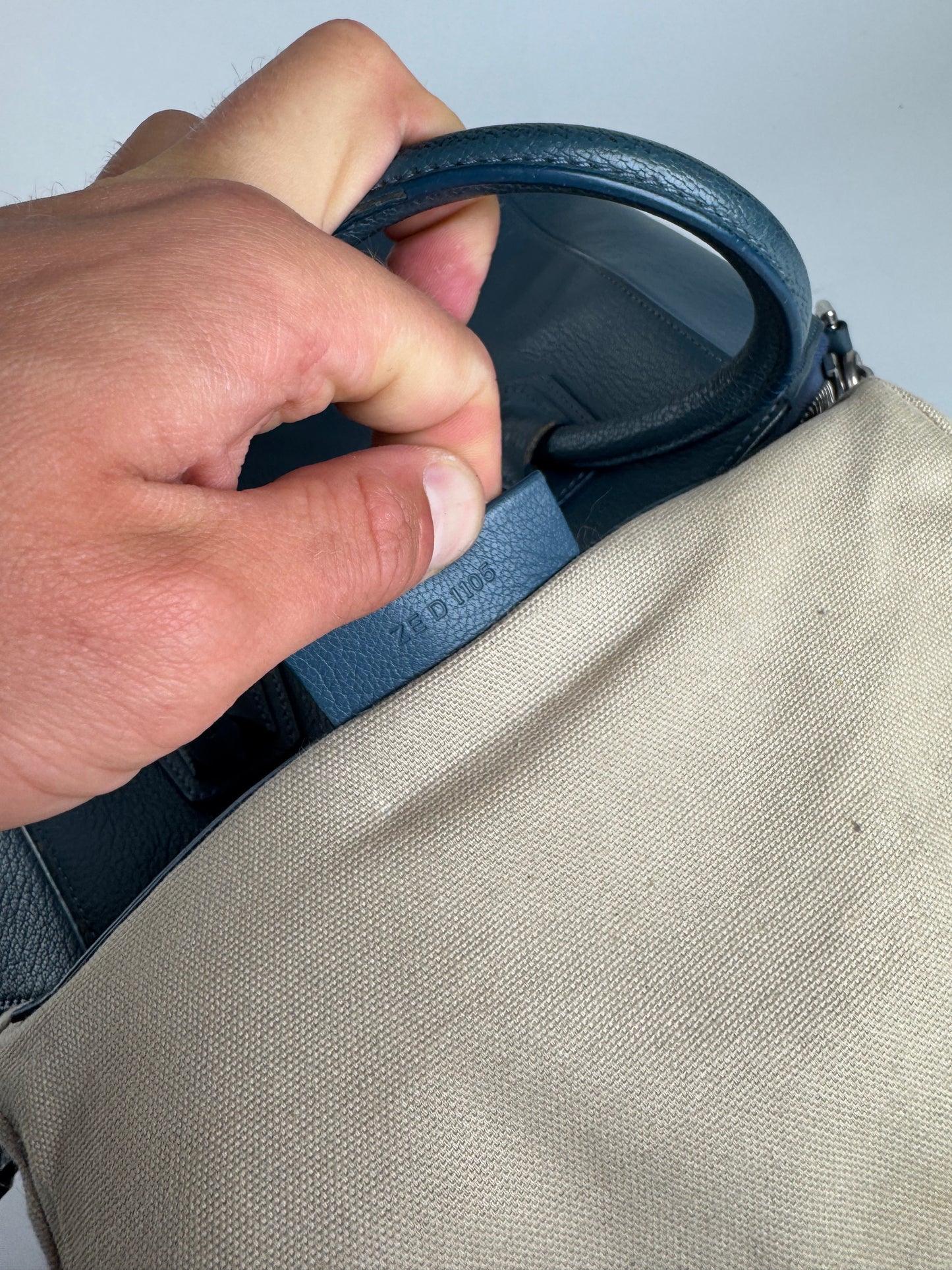 Sac vintage en cuir Givenchy Antigona bleu