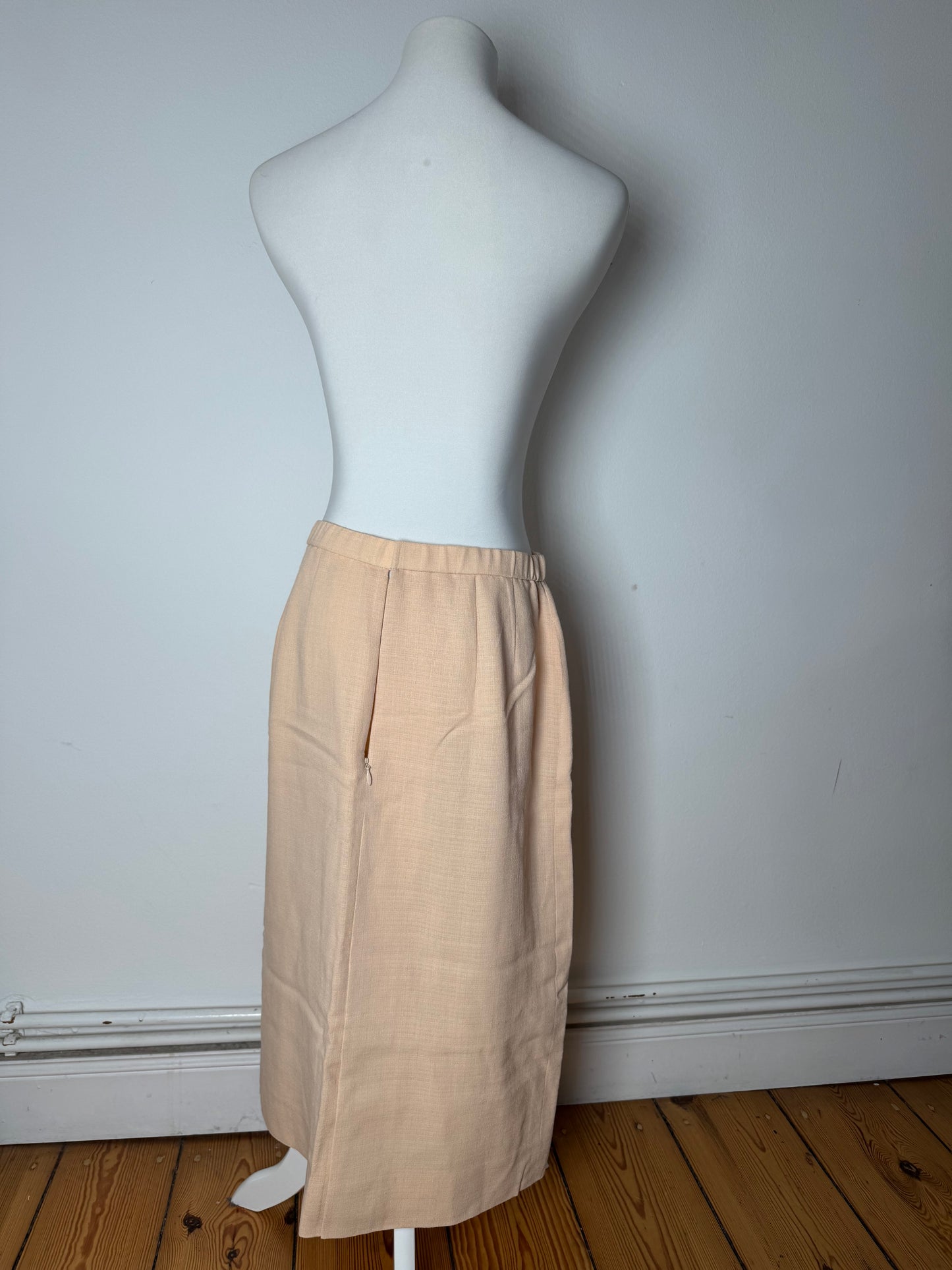 Vintage Givenchy Linen Skirt Beige Rose L/XL