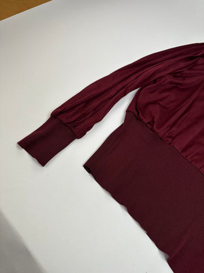 Vintage Dior Silk Turtleneck Sweater Y2K Burgundy