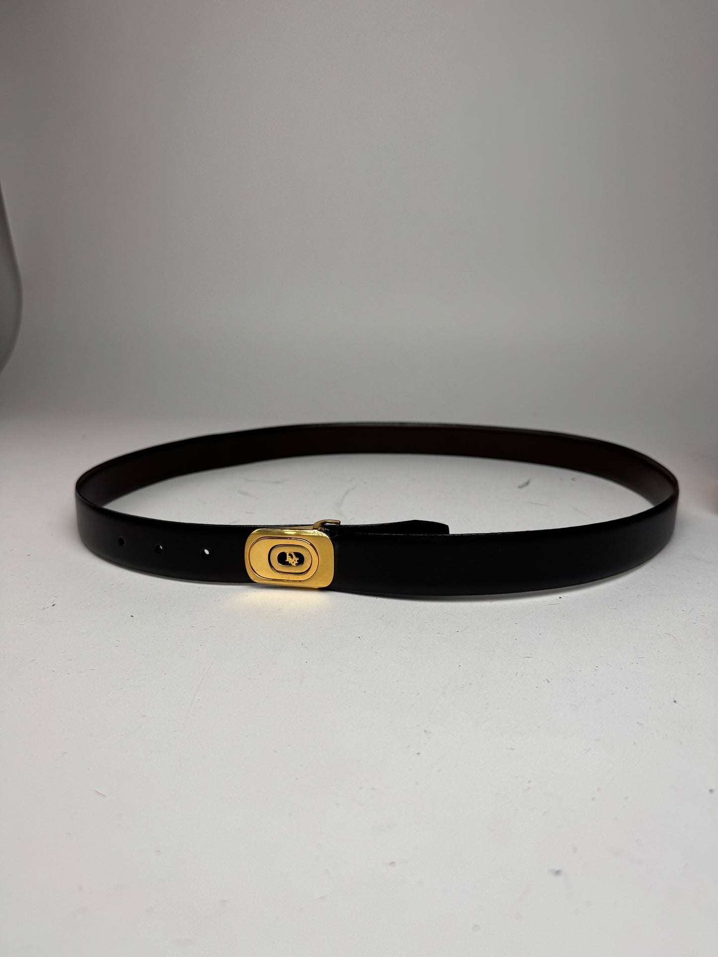 Vintage Dior Reversible Leather Belt Set Unisex