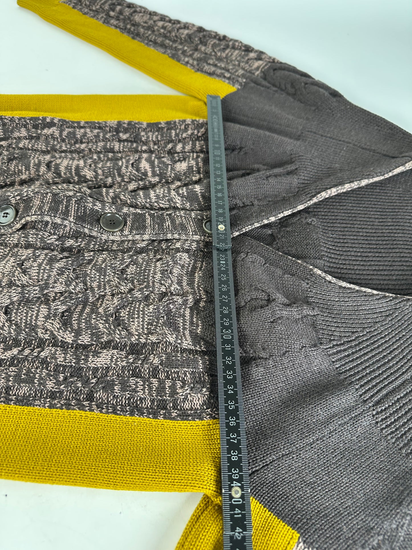 Vintage Etro Cardigan Brown Yellow M