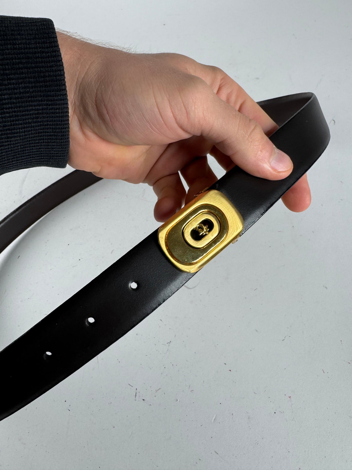 Vintage Dior Reversible Leather Belt Set Unisex