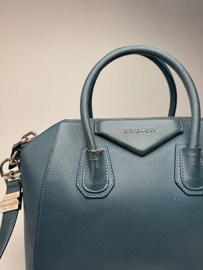Sac vintage en cuir Givenchy Antigona bleu