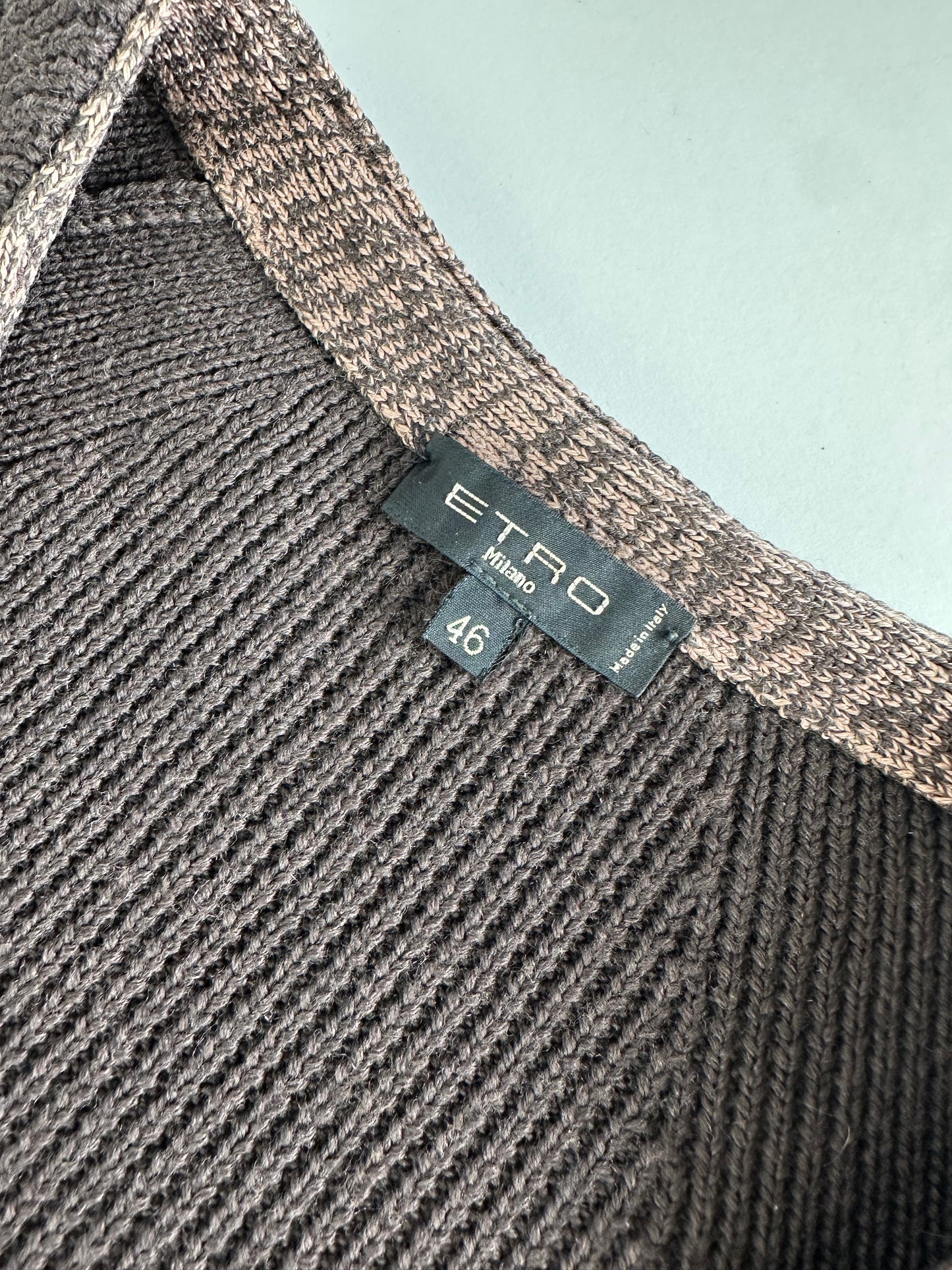 Vintage Etro Cardigan Brown Yellow M