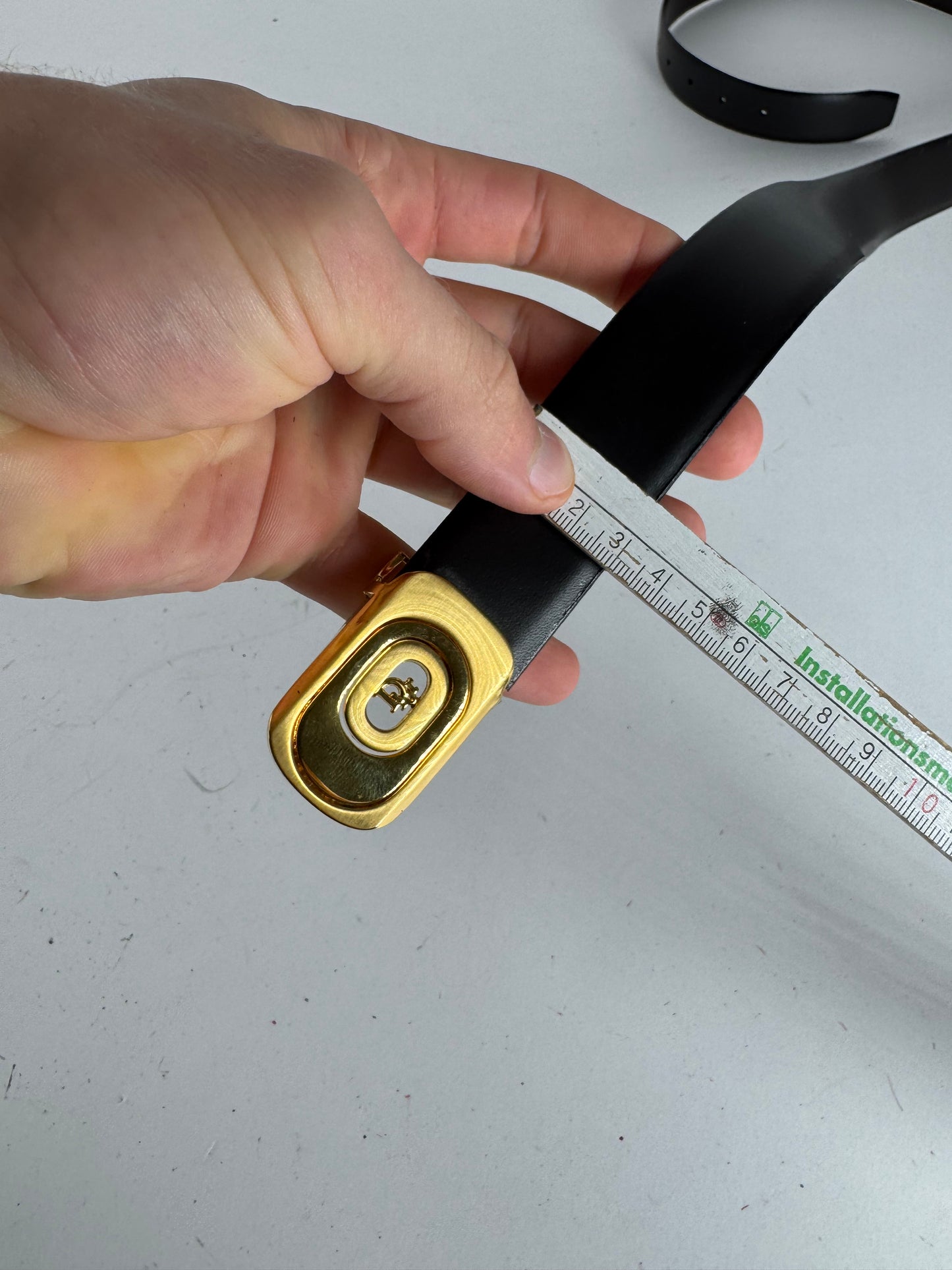 Vintage Dior Reversible Leather Belt Set Unisex