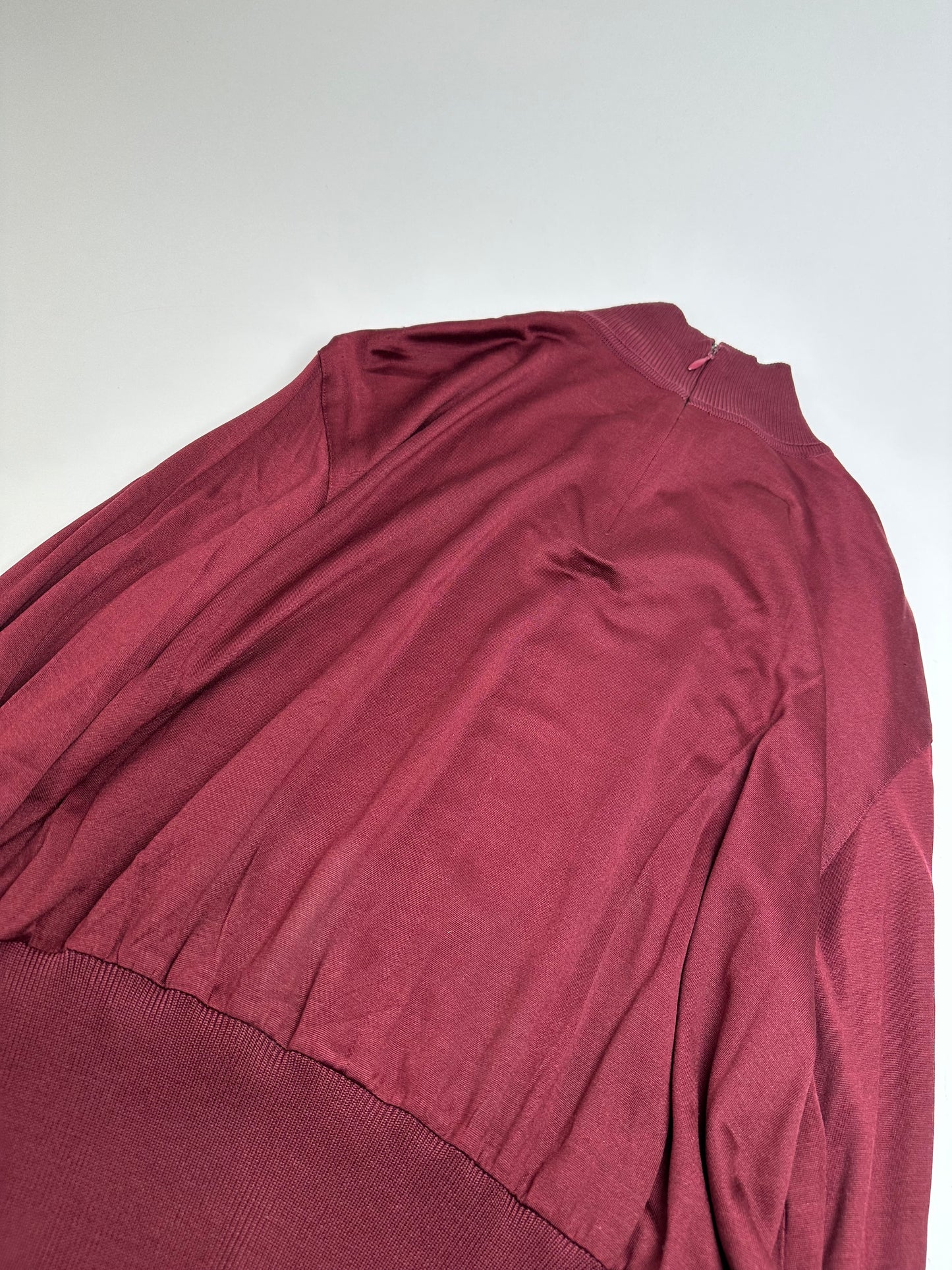 Vintage Dior Silk Turtleneck Sweater Y2K Burgundy