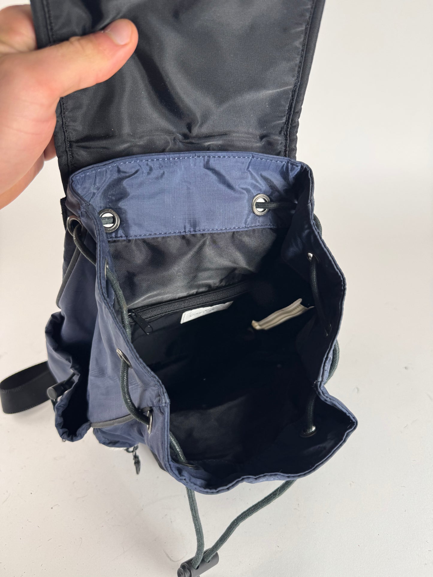 Vintage Courreges Polyester Backpack Navy Black