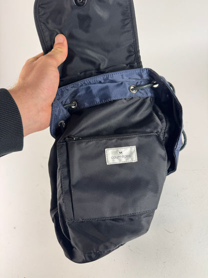 Vintage Courreges Polyester Backpack Navy Black