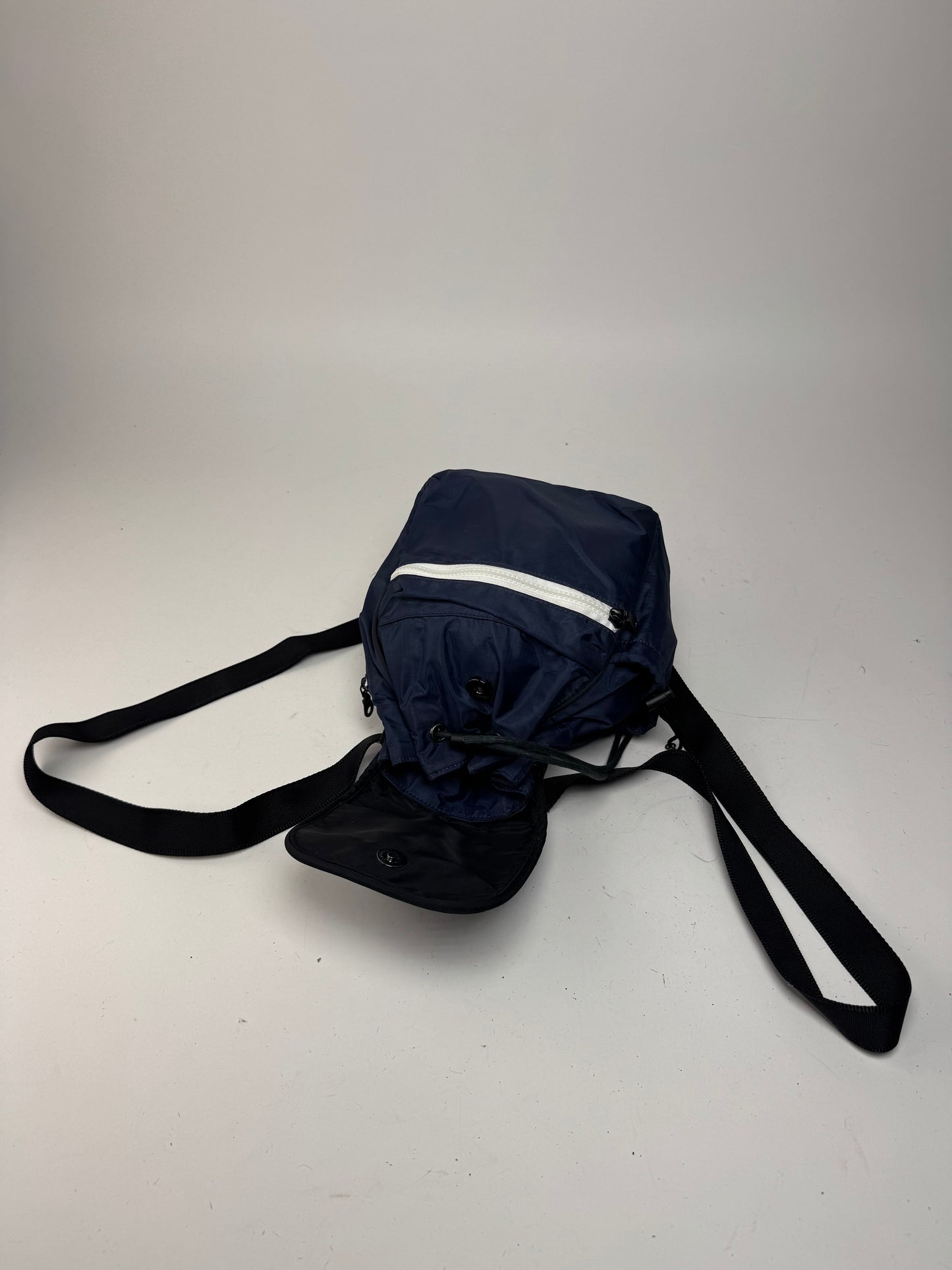 Vintage Courreges Polyester Backpack Navy Black