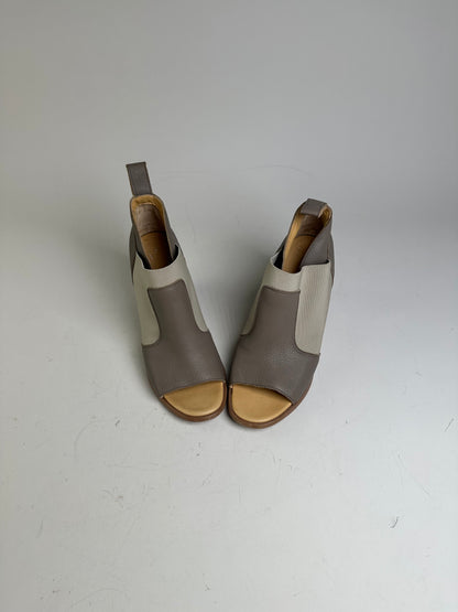 Vintage Madison Leather Heeled Sandals Beige Brown EU38