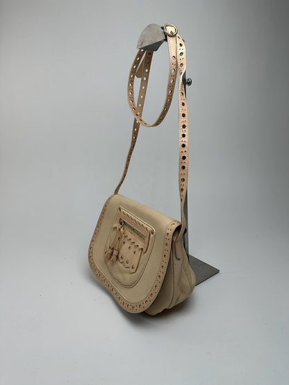 Sac vintage en cuir Chloé beige