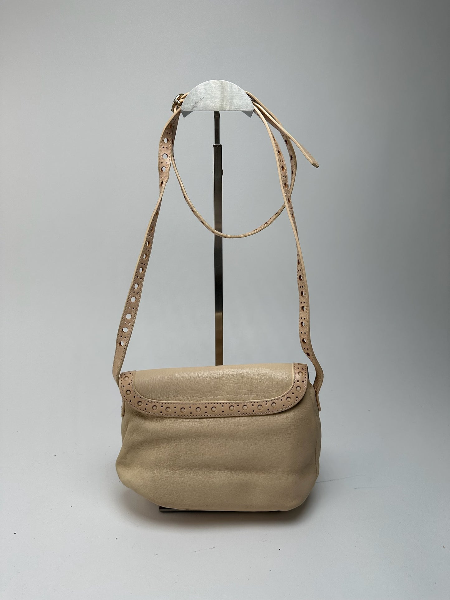 Sac vintage en cuir Chloé beige