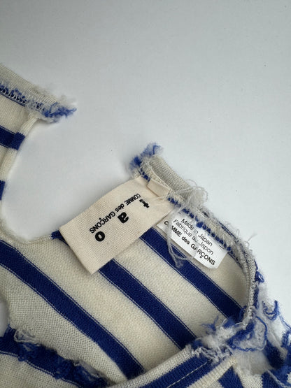 Vintage Comme Des Garcos Avantgarde Striped Top Navy White M