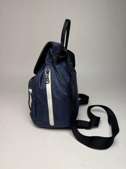 Vintage Courreges Polyester Backpack Navy Black