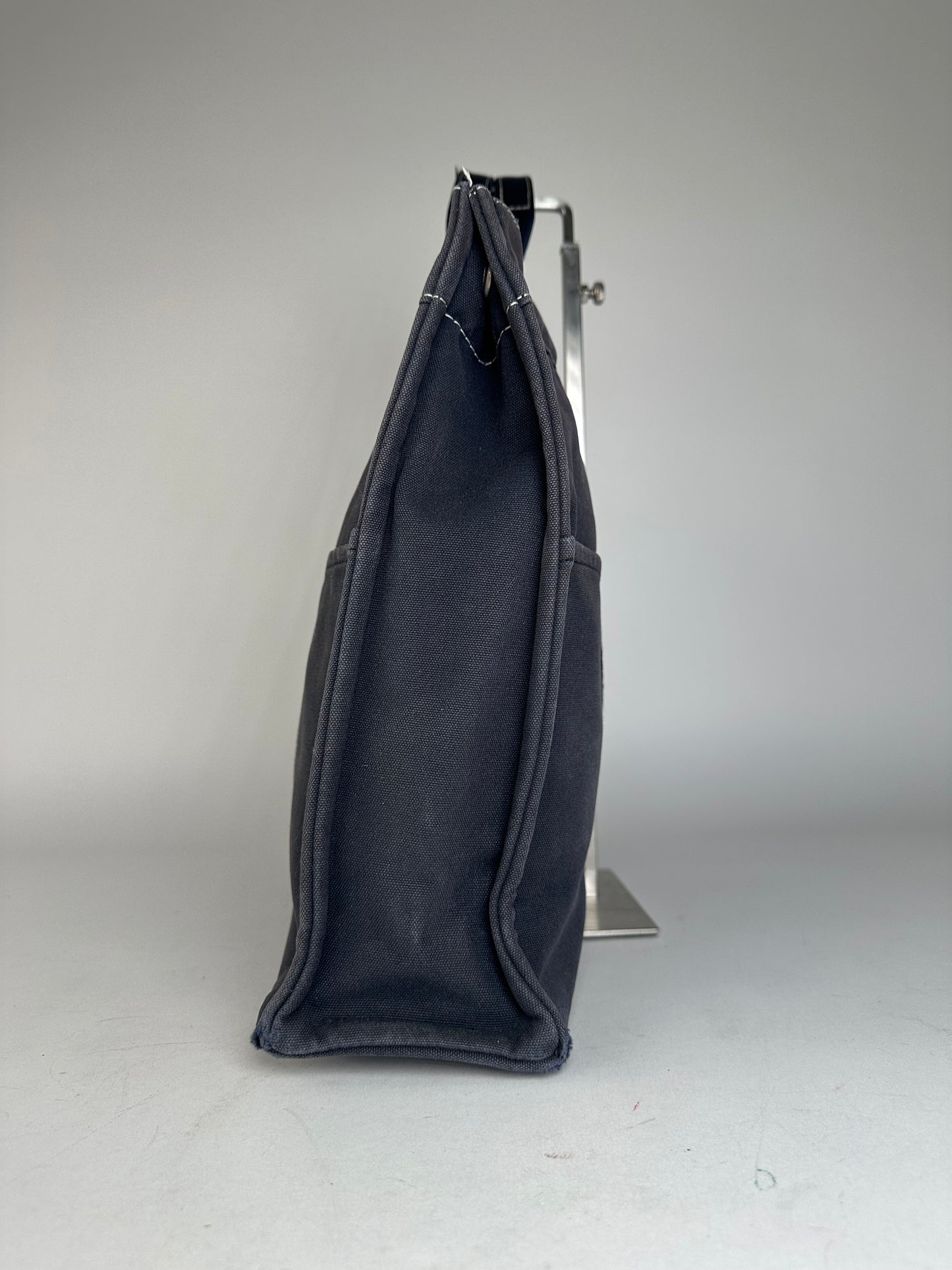 Vintage Hermes Canvas Tote Bag Navy