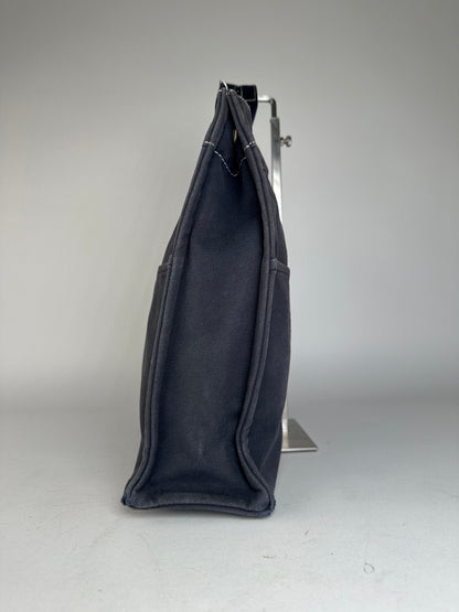 Vintage Hermes Canvas Tote Bag Navy