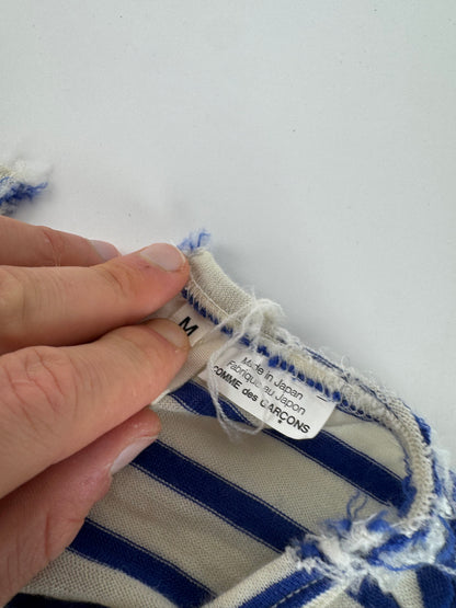 Vintage Comme Des Garcos Avantgarde Striped Top Navy White M